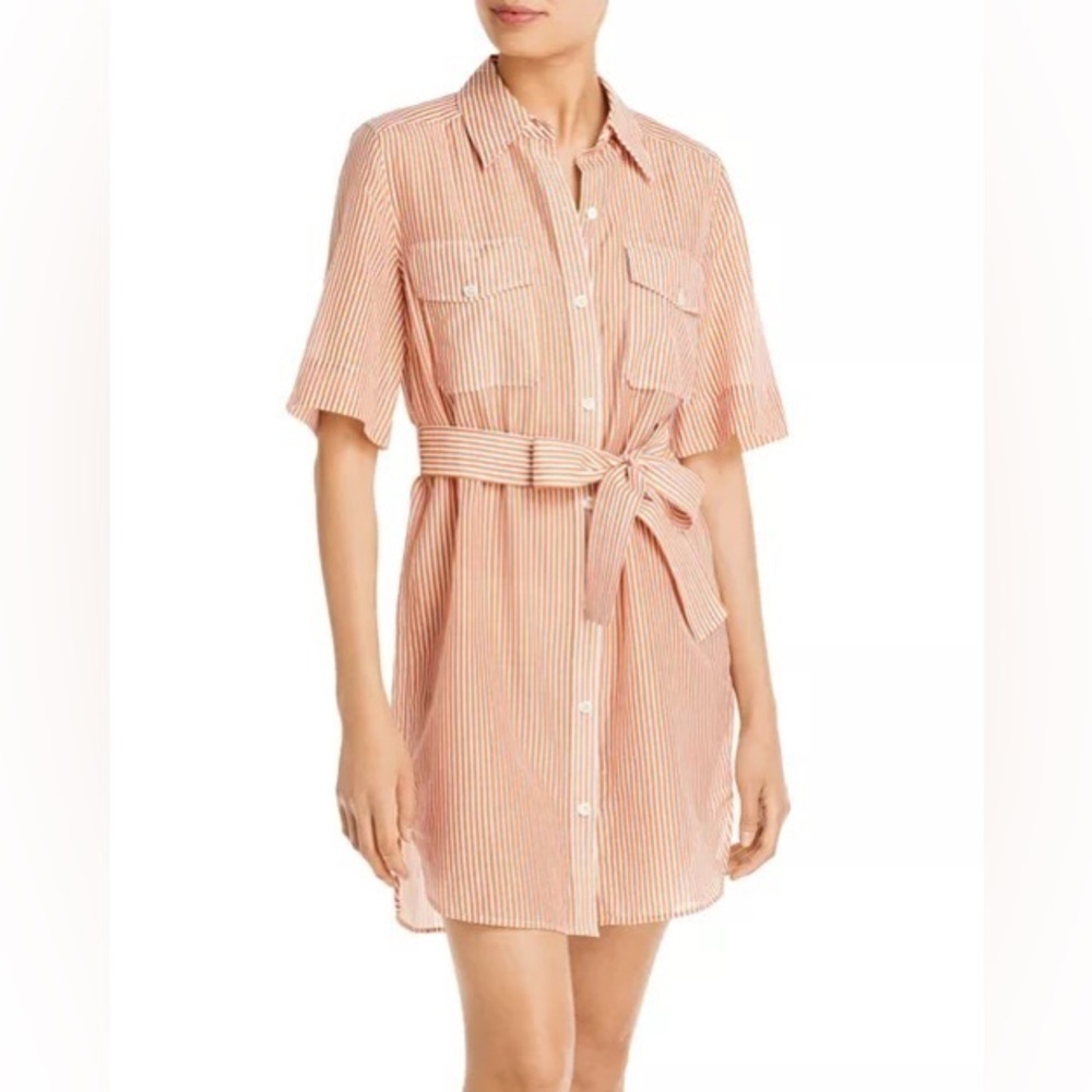 Equipment Pink Striped Shirt Dress